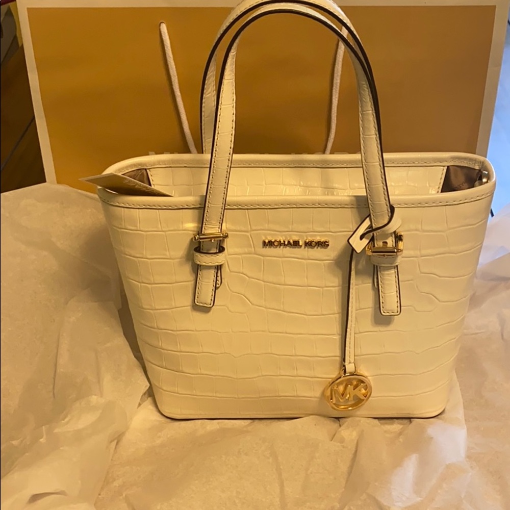 🆕 MICHAEL KORS Jet Set Travel LEATHER Purse